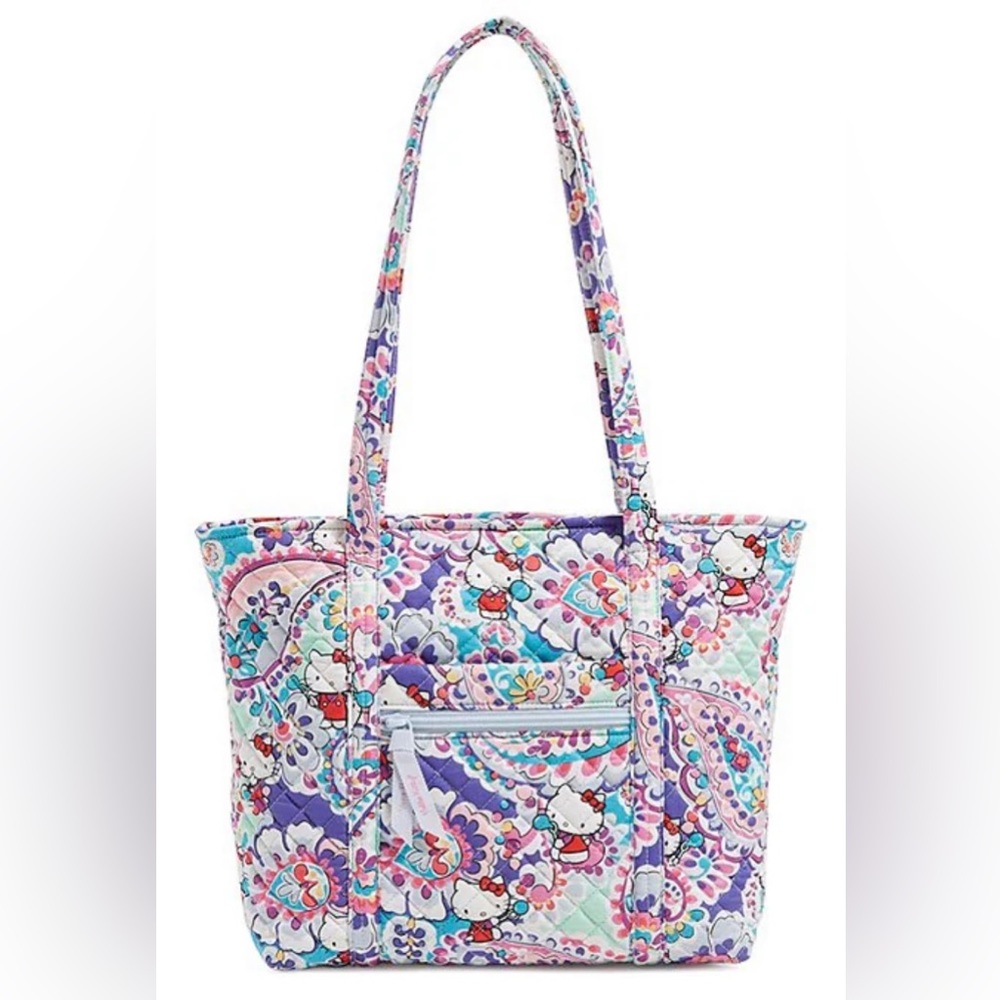 Vera Bradley Hello Kitty Small Vera Tote Paisley Bows